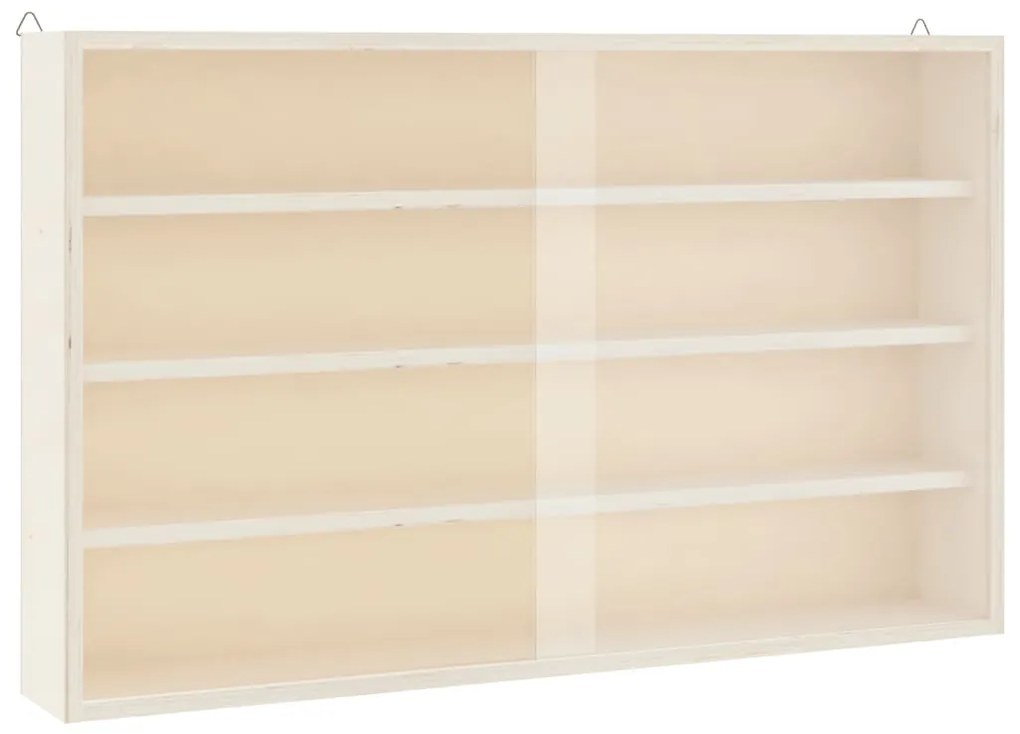 vidaXL Ξύλινη συλλεκτική βιτρίνα με πόρτες 60x8,5x37 εκ.