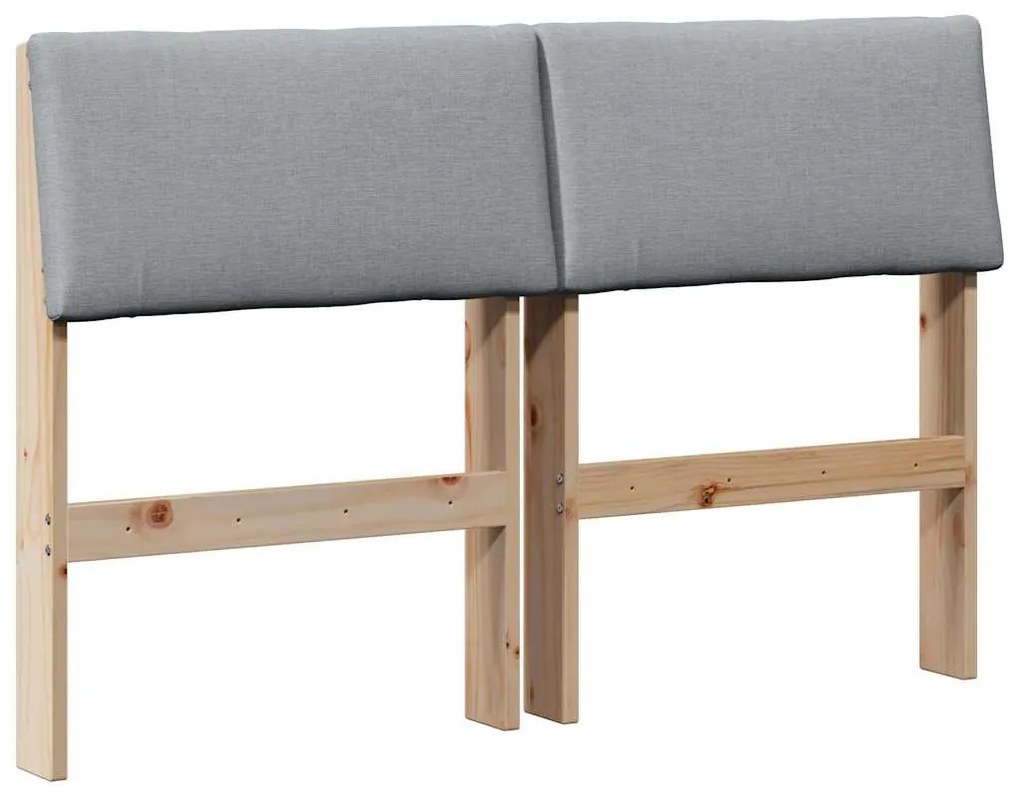 vidaXL Ταπετσαρισμένο κεφαλάρι Ανοιχτό γκρι 120 cm