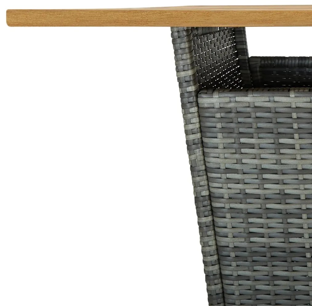 vidaXL Σετ Επίπλων Μπαρ Κήπου 9 τεμ. Γκρι Συνθετικό Ρατάν με Μαξιλάρια