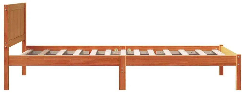 vidaXL Σκελετός Κρεβατιού Καφέ 100 x 200 cm Μασίφ ξύλο πεύκου