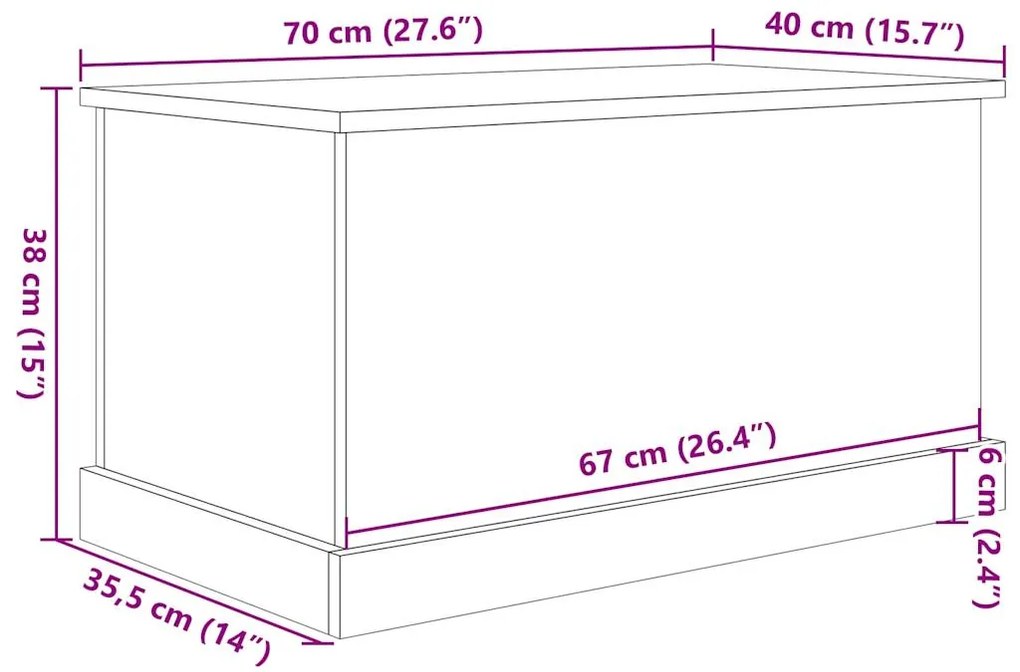 ΚΟΥΤΙ ΑΠΟΘΗΚΕΥΣΗΣ ΌΨΗ ΠΑΛΑΙΟΥ ΞΥΛΟΥ 70X40X38 ΕΚ. ΕΠΕΞ.ΞΥΛΟ 857161