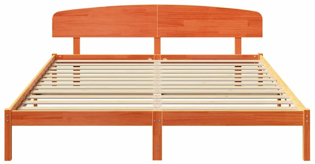 vidaXL Σκελετός Κρεβατιού Καφέ 180 x 200 cm Μασίφ ξύλο πεύκου