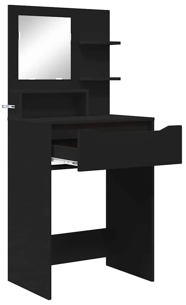 vidaXL Τραπέζια Ντυσίματος Κρεβατοκάμαρας Μαύρο 80 x 39,6 x 135 εκ