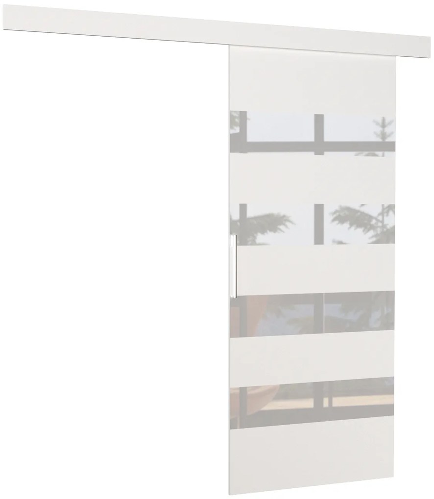 Συρόμενη πόρτα Zebra-Leuko-Leuko gualistero-86 x 205 εκ.