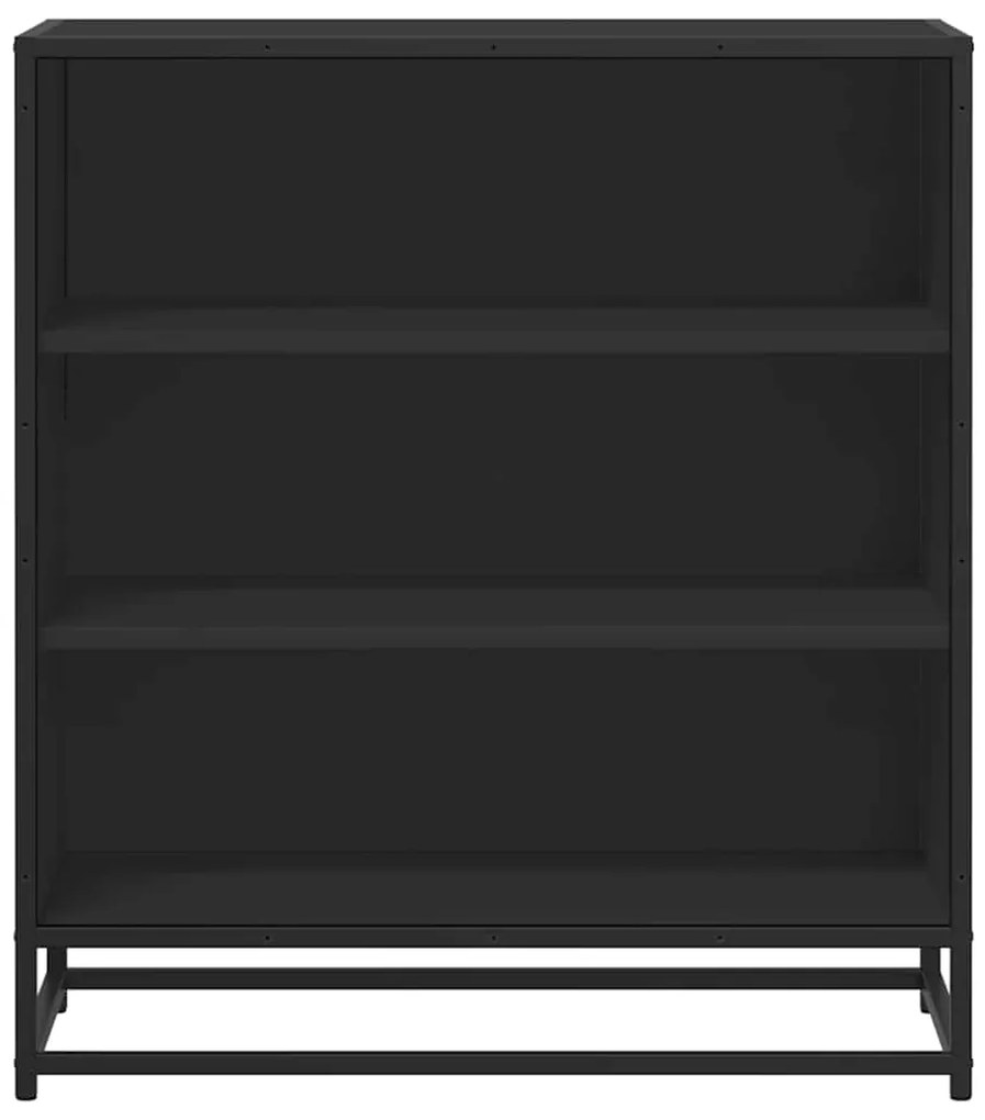 Ραφιέρα Καφέ Δρυς 68x35x76 εκ. Επεξ. Ξύλο + Μέταλλο - Μαύρο