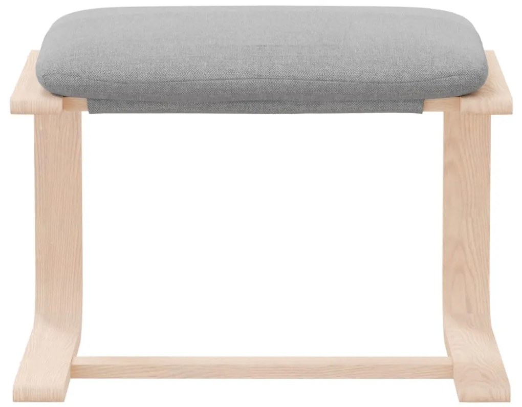 vidaXL Υποπόδιο Ανοιχτό Γκρι 51 x 41 x 40 εκ. Υφασμάτινο