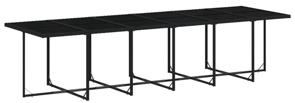 vidaXL Σετ Τραπεζαρίας Κήπου 13τεμ. Μαύρο από Συνθ. Ρατάν με Μαξιλάρια