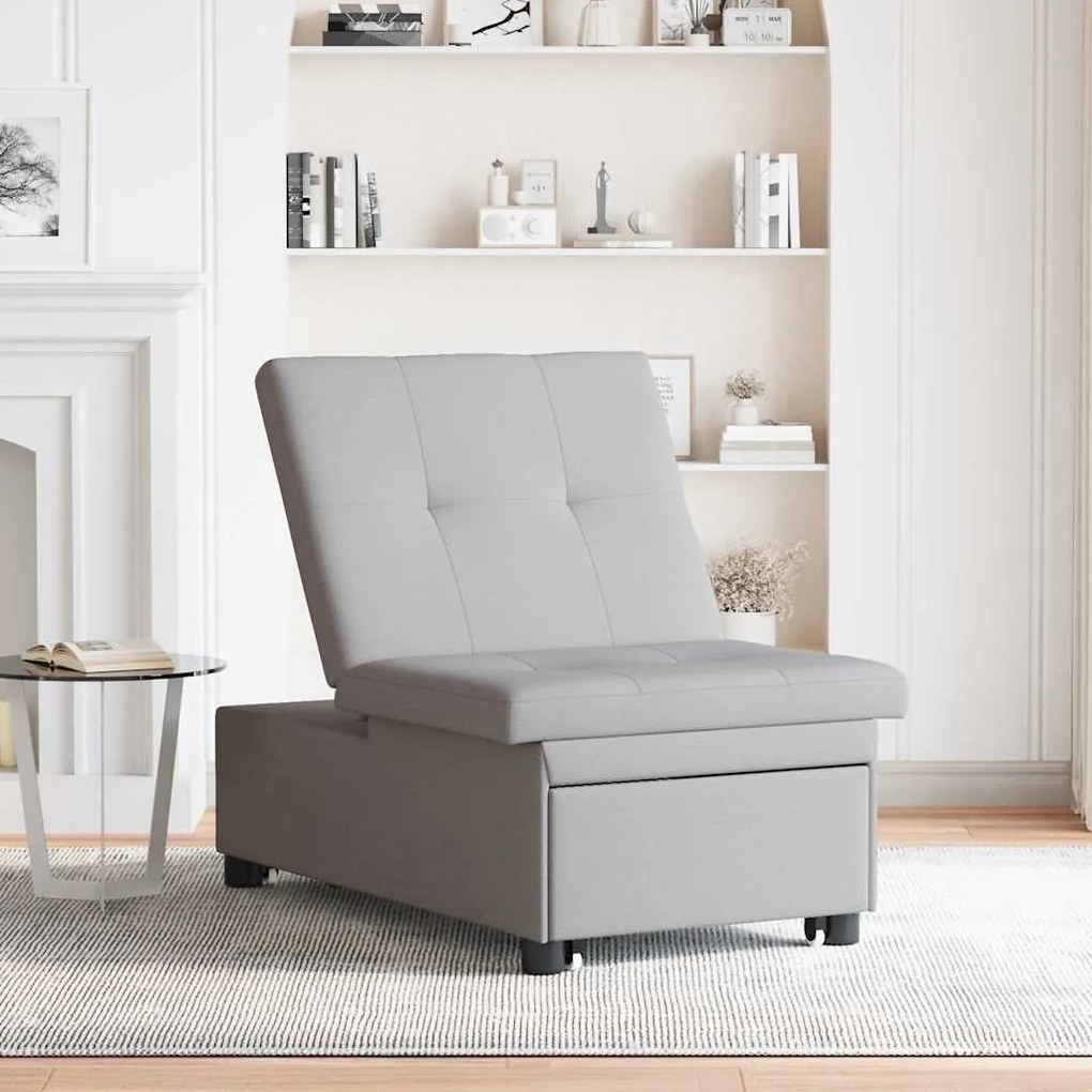 vidaXL Κρεβάτι καναπές Γκρι 194 x 67 x 37 εκ ύφασμα