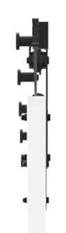 vidaXL Συρόμενη Πόρτα με Σετ Υλικών Λευκή 78x202 cm Συμπαγές Ξύλο Πεύκου