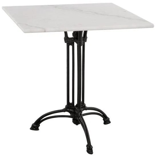 Τραπέζι CERAPHIN με Βάση απο Μαντέμι και Λευκό Μάρμαρο 3νυχη 70x70x72,5Υ εκ. 70x70x72.5 εκ.