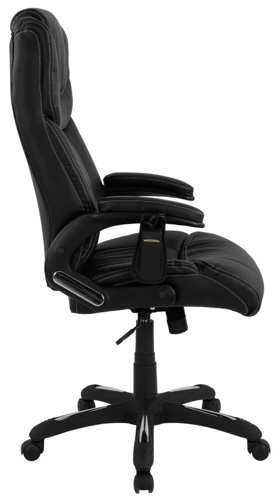 ΚΑΡΕΚΛΑ ΓΡΑΦΕΙΟΥ THORIN HM1050.01 ΜΕ MASSAGE ΜΑΥΡΗ HOMEMARKT 62x70x127Y εκ.