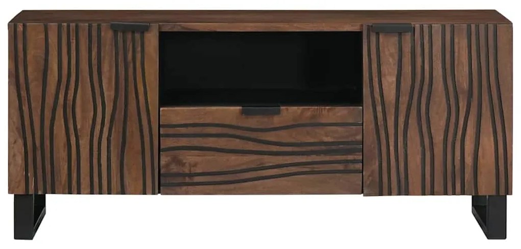 vidaXL Ντουλάπα TV με συρτάρι Καφέ 105 x 33 x 46 εκ Μασίφ ξύλο μάνγκο