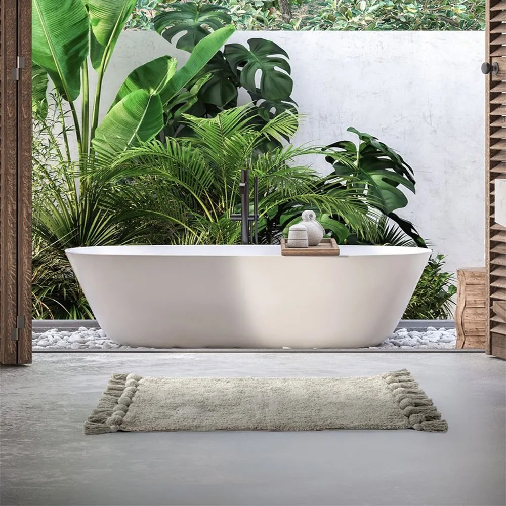 Πατάκι Μπάνιου Fresh Luxury Oat Beige Nima 50X80cm 100% Βαμβάκι