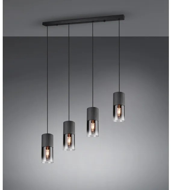 Κρεμαστό Φωτιστικό Οροφής 4xE27 Μαύρο Robin 310600432 Trio Lighting-310600432-Μαύρο 310600432