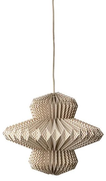 Καπέλο Κρεμαστού Φωτιστικού Ε14/Ε27 Καφέ-Λευκό Χαρτί Μαγνήτης 34xΦ40cm Uni 760-400-01 Affari of Sweden 760-400-01