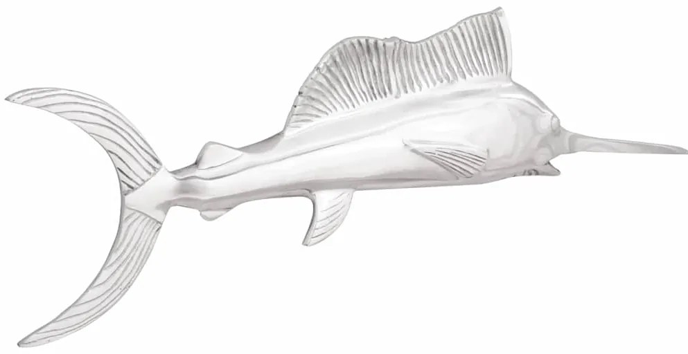 vidaXL Γλυπτική Ασημί 91 x 8 x 26 εκ Αλουμίνιο