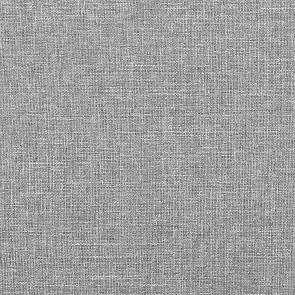 Πλαίσιο Κρεβατιού με Κεφαλάρι Αν. Γκρι 200x200 εκ. Υφασμάτινο - Γκρι