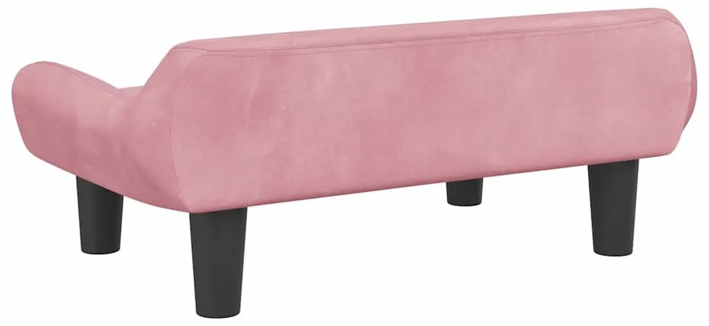 vidaXL Κρεβάτι Σκύλου Ροζ 70 x 40 x 24 εκ. Βελούδινο