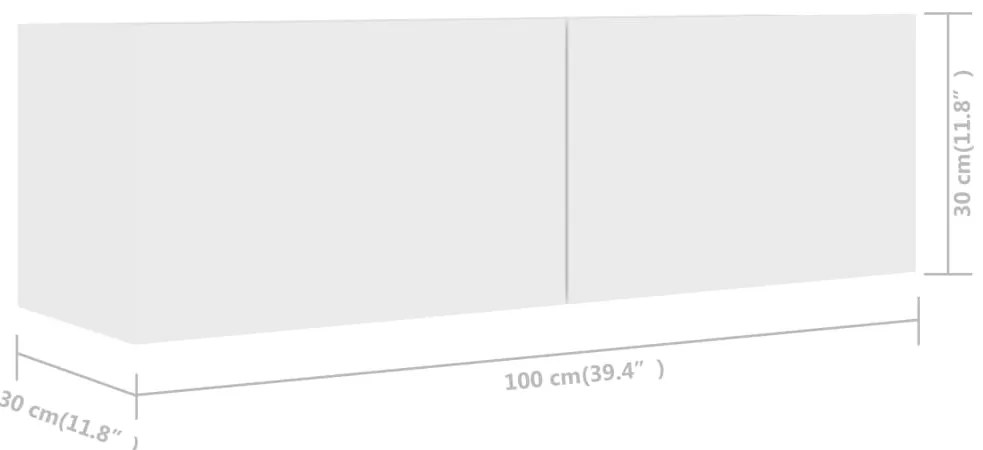 vidaXL Έπιπλα Τηλεόρασης Σετ 5 Τεμαχίων Λευκό από Μοριοσανίδα