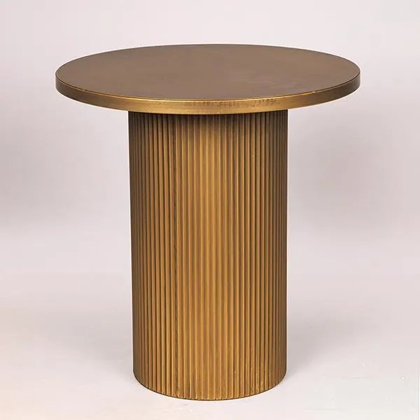 ΒΟΗΘΗΤΙΚΟ ΤΡΑΠΕΖΑΚΙ ΜΕΤΑΛΛΙΚΟ ΧΡΥΣΟ 48X48X51cm|750-39550