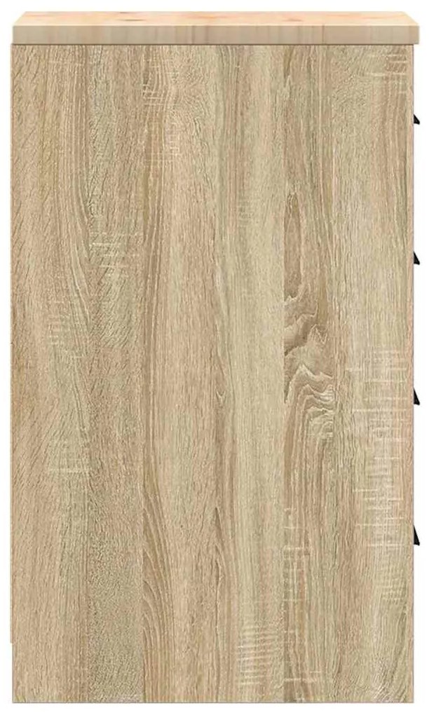 vidaXL ντουλάπι αποθήκευσης γκαράζ 30x51x85 εκ μασίφ ξύλο πεύκο