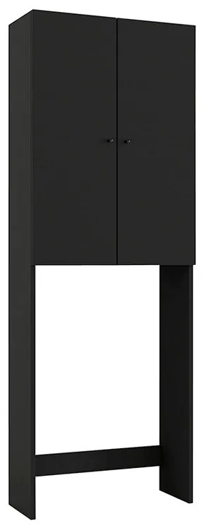 Έπιπλο πλυντηρίου Romme Megapap χρώμα μαύρο 65x27,1x180εκ.