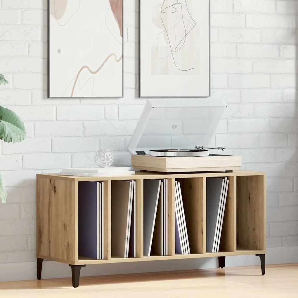 vidaXL Έπιπλο Δίσκων τεχνίτης Δρυς 100x38x48 εκ από Επεξεργασμένο Ξύλο