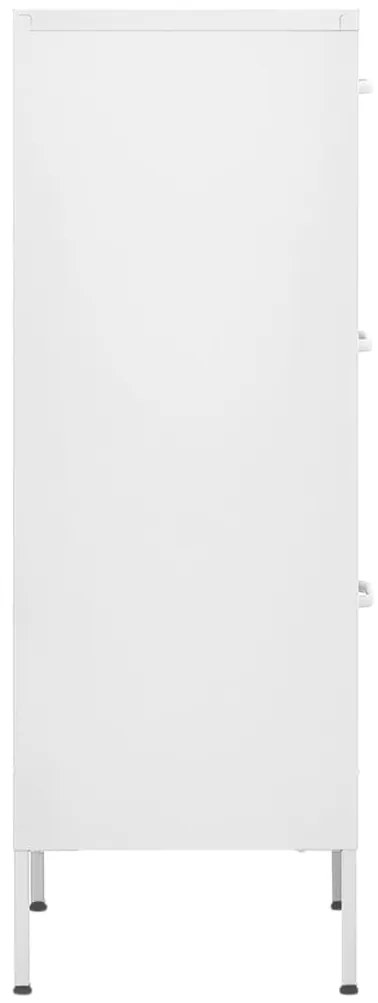 vidaXL Ντουλάπι Αποθήκευσης Λευκό 42,5x35x101,5 εκ. από Ατσάλι