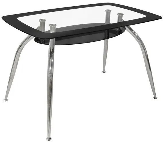 Σετ τραπεζαρίας C10060.02 5τμχ με Τραπέζι NORRIS 120x75x75εκ. &amp; Καρέκλες KIM Μαύρες