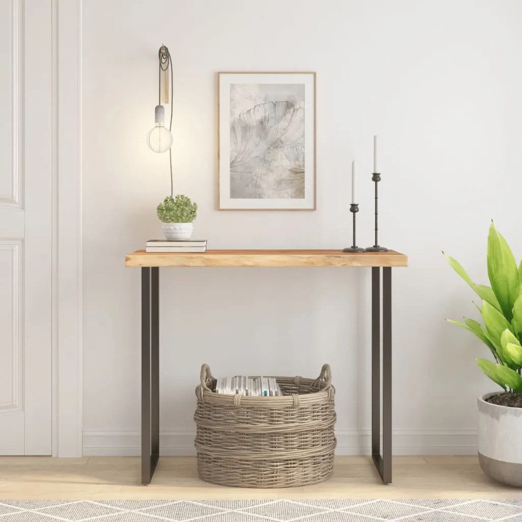 vidaXL Επιφάνεια Τραπεζιού Ορθογώνια 80x40x3,8 εκ. Μασίφ Ξύλο Ακακίας