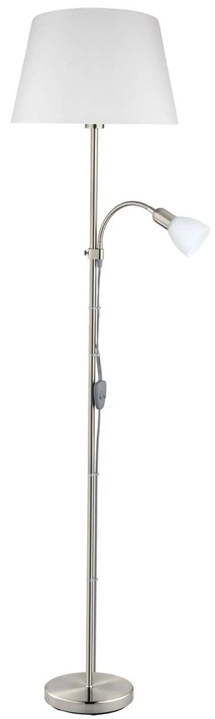 Φωτιστικό Δαπέδου Conesa 95686 Silver Eglo Steel,Fabric