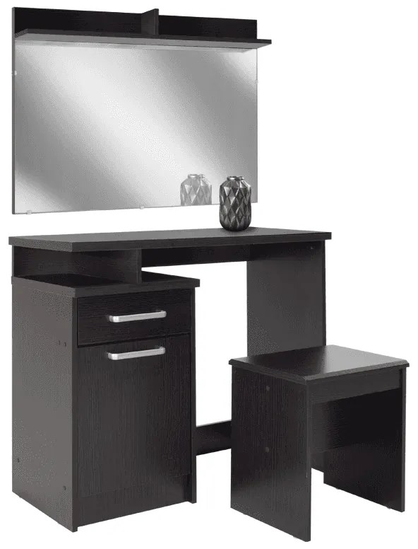 Κονσόλα Olympus Με Καθρέπτη Και Σκαμπό Wenge 90,5X39,5X75Cm 123-000040