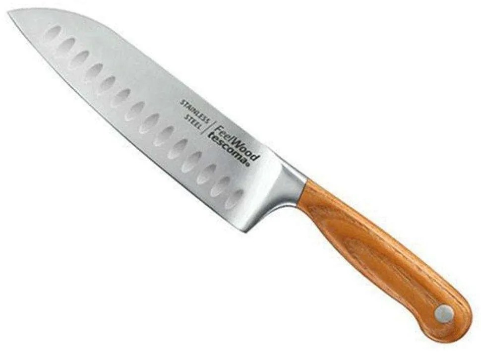 Μαχαίρι Santoku Feelwood 884826 17cm Silver-Brown Tescoma Ανοξείδωτο Ατσάλι