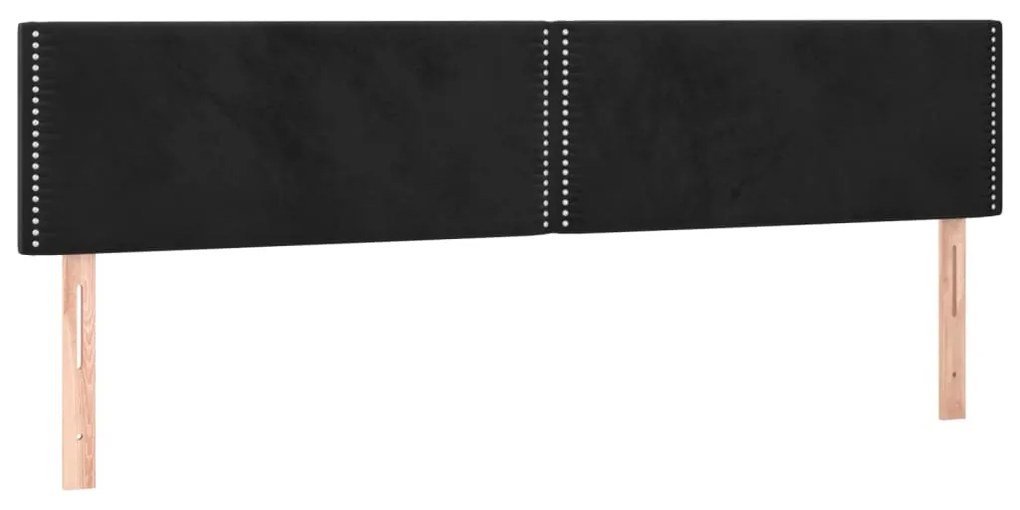 Κεφαλάρι Κρεβατιού LED Μαύρο 200x5x78/88 εκ. Βελούδινο 3121540