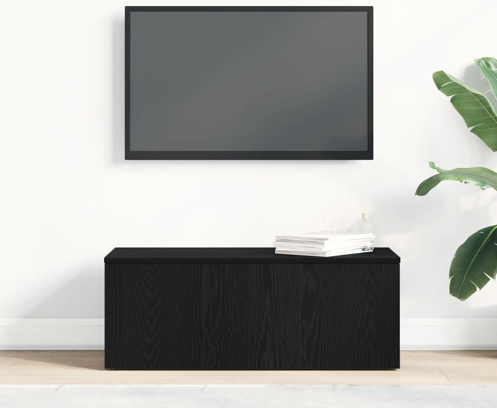 vidaXL Κάβα τηλεόρασης σε Μαύρη Δρυς 80x34x30 εκ από Επεξεργασμένο ξύλο