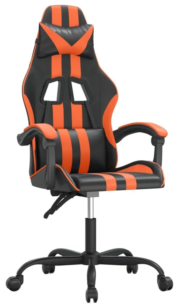 vidaXL Καρέκλα Gaming Μαύρο/Πορτοκαλί Συνθετικό Δέρμα