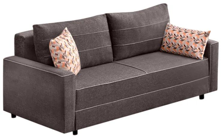 Καναπές - κρεβάτι Ece Megapap τριθέσιος υφασμάτινος χρώμα καφέ 215x90x88εκ.