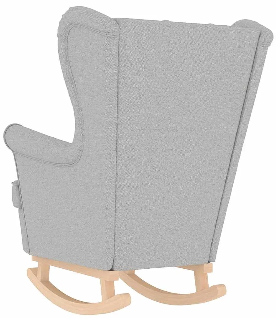 vidaXL Κουνιστή καρέκλα Cloud Grey 74x90x102 cm Ύφασμα