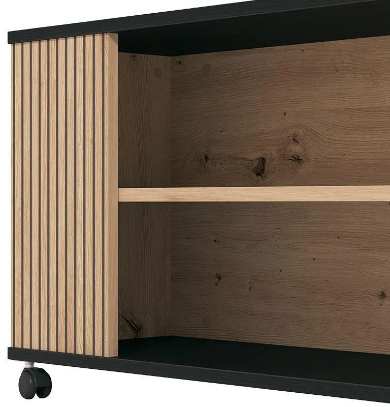 Τραπεζάκι Σαλονιού Correze Mαύρος Δρύς - Artisan Oak 101x55x47 εκ. 101x55x47 εκ.