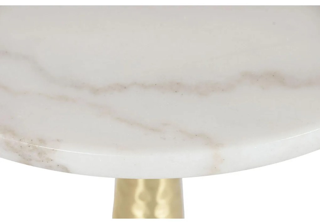 Βοηθητικό Τραπέζι Home ESPRIT Λευκό Χρυσό 41 x 41 x 53 cm
