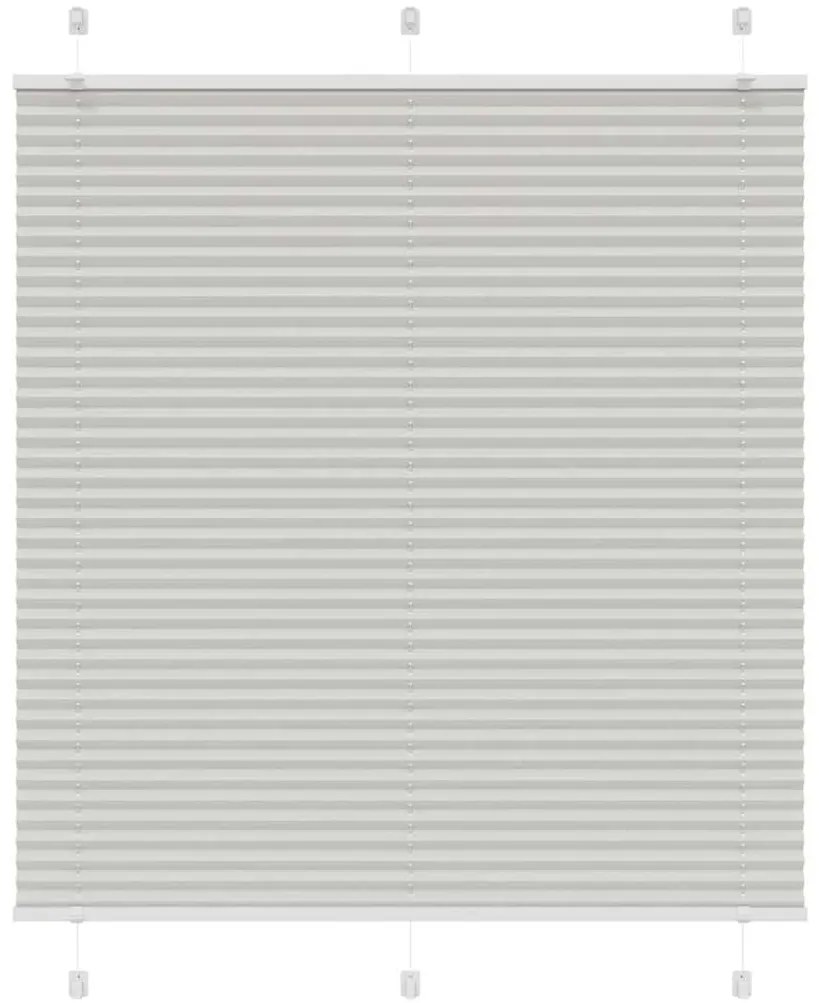 vidaXL Πλισέ περσίδα ανοιχτό γκρι 115x150 cm Πλάτος υφάσματος 114,4 cm