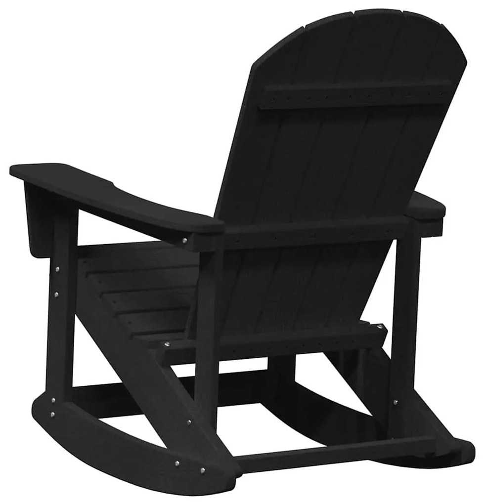 vidaXL Καρέκλα Ροκ Άνταροντζ Μαύρη 73.5x92x90 cm HDPE