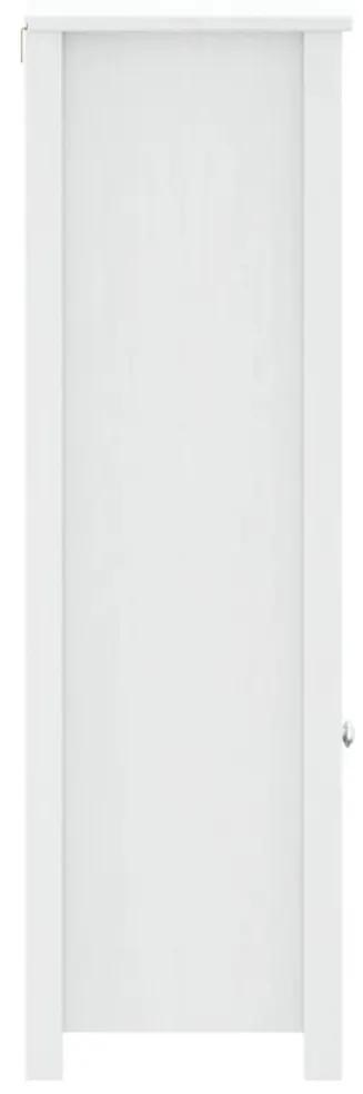 Ντουλάπι Μπάνιου BERG Λευκό 40 x 34 x 110 εκ. Μασίφ Ξύλο Πεύκου - Λευκό