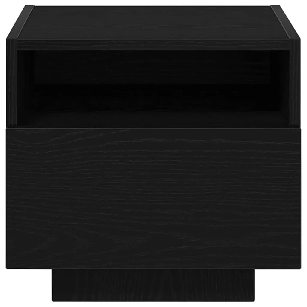 vidaXL Κομοδίνο Μαύρη δρυς 40 x 39 x 37 εκ Επεξεργασμένο ξύλο