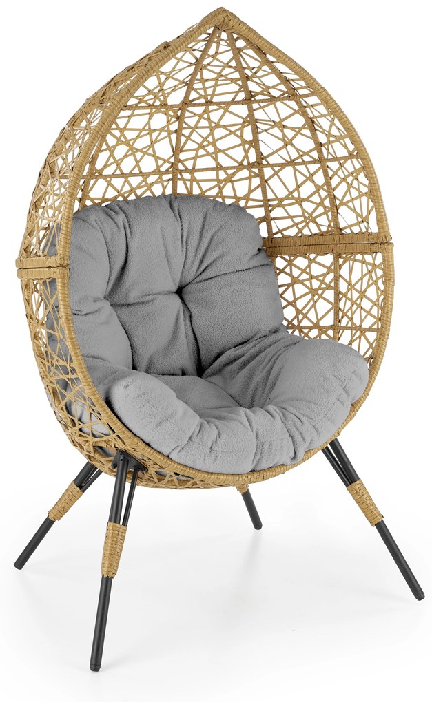 OSKAR garden chair natural / light grey DIOMMI V-CH-OSKAR-FOT