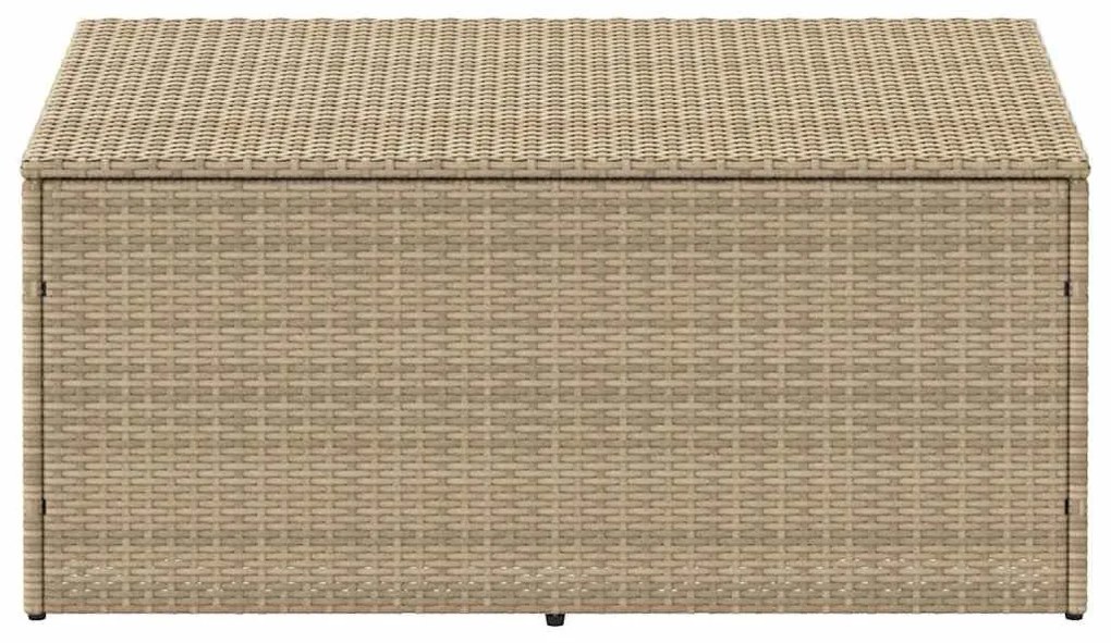 Box αποθήκευσης κήπου Μπεζ 110x50x58 cm Poly Rattan - Μπεζ