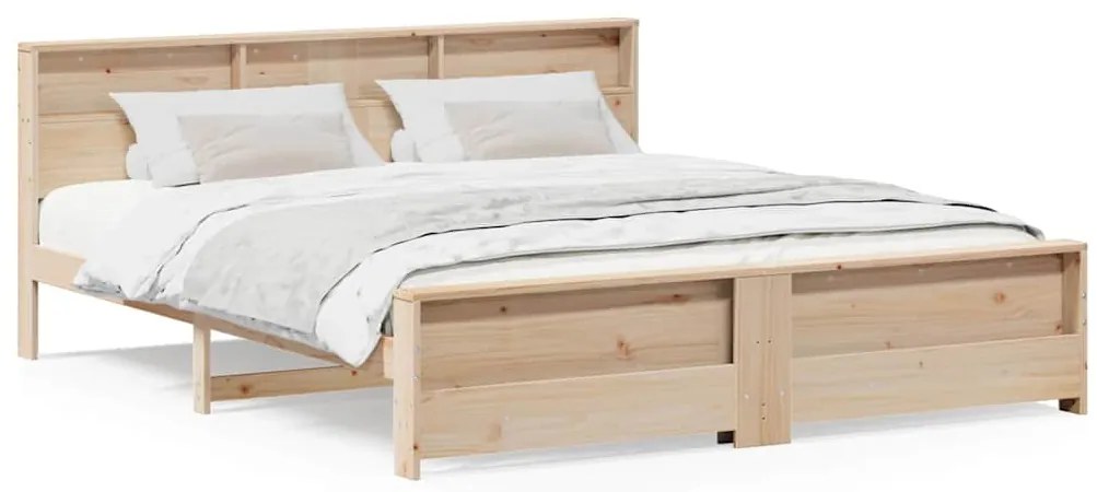 vidaXL Σκελετός Κρεβατιού Καφέ 180 x 200 cm Μασίφ ξύλο πεύκου