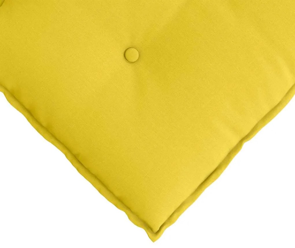 vidaXL Μαξιλάρι Πλάτης Απαλό Κίτρινο 60 x 19 x 50 εκ ύφασμα