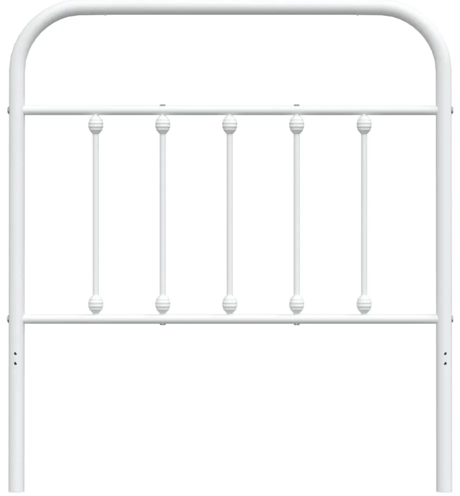 vidaXL Κεφαλάρι Λευκό 80 εκ. Μεταλλικό