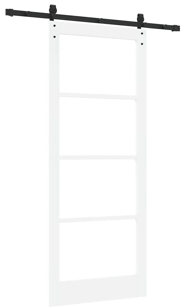 vidaXL Συρόμενη Πόρτα ORKDAL Λευκό 86 x 211 cm Ξύλο και μέταλλο